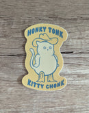 Sadsquatch - Honky Tonk Kitty Chonk - Cute Cowboy Cat Vinyl Sticker