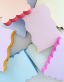 Idlewild Co. - Scalloped Shaped Notepad | Aqua + Blue Edge