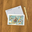 Found Image Press - Postcard KC-181 Crazy Cats Waterskiing