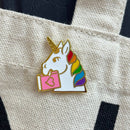 Rather Keen - Bookish Unicorn enamel pin - in 4 colors - Medieval