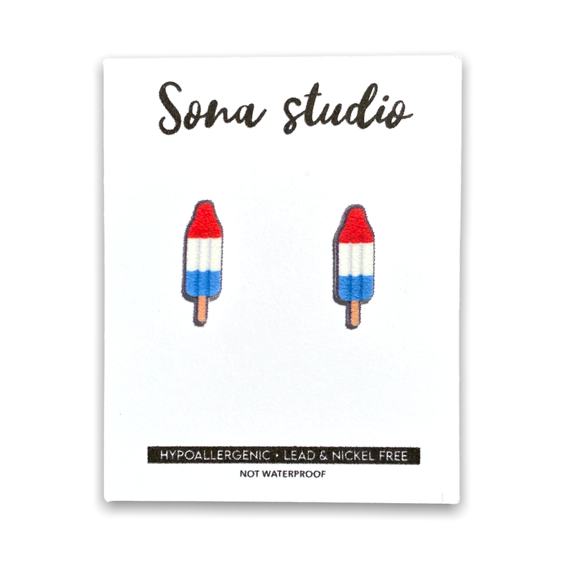 Sona Studio - Bomb Pop Summer Popsicle Earrings