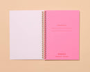 And Here We Are - Letterpress A5 Spiral Notebook—Oyster (Seafood Beach Summer)
