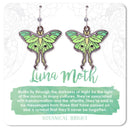Botanical Bright - Luna Moth Dangle Earrings: Gold