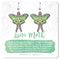 Botanical Bright - Luna Moth Dangle Earrings: Gold