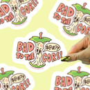 Turtle's Soup - Bad to the Core Apple Funny Waterproof Vinyl Sticker
