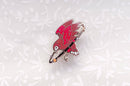 Alum and Ink - Cosmic Hawk Enamel Pin: Rubber Pin Back