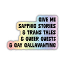 Kingdom of Threads - Give Me Queer Stories Sticker