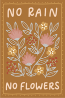Flora West Design - No Rain, No Flowers Floral Vinyl Sticker