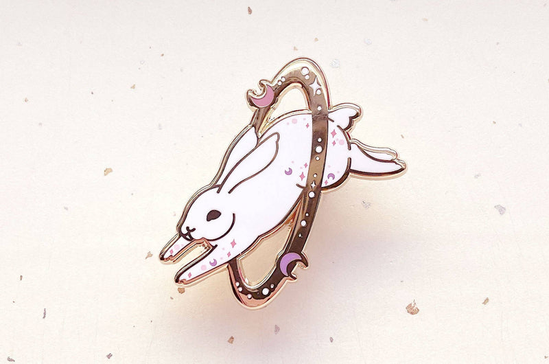 Alum and Ink - Cosmic Rabbit Enamel Pin