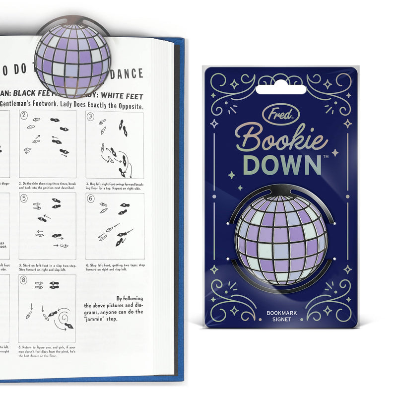 Fred & Friends - BOOKIE DOWN - Disco Ball Bookmark