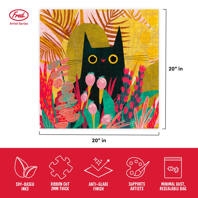 Fred & Friends - Puzzle 500 Pc - Karen Obuhanych - Black Cat