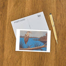 Found Image Press - Postcard WD-23 Great Blue Heron Perched on Log