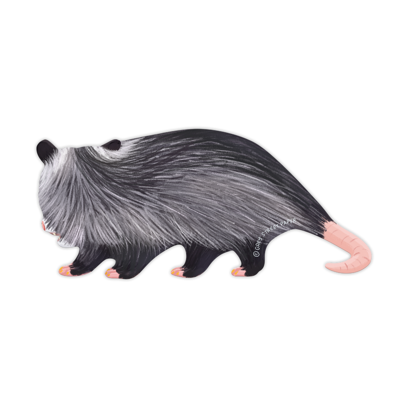 Grey Street Paper - Opossum Die-Cut Bookmark