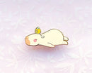 Alum and Ink - Curly the Capybara Lying Down Enamel Pin