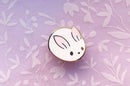 Alum and Ink - Bunny Bun Enamel Pin: Rubber Pin Back