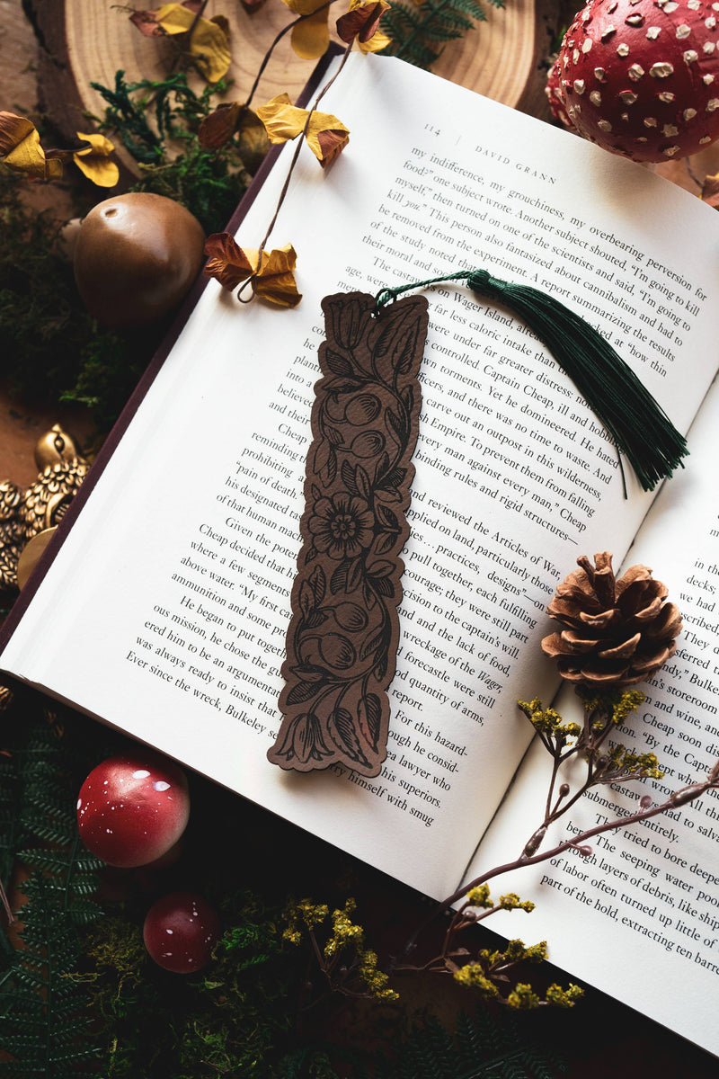 The Bookish Atelier - Entwining Vines Faux Leather Bookmark Bookmark