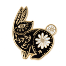 These Are Things - Floral Folk Art Rabbit Pin
