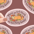 Turtle's Soup - Never Too Many Books | Bookish | Cats | Vinyl Sticker