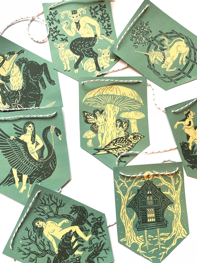 Hissing Mink - Deep Forest Folklore Paper Garland 