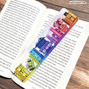 Kelly Latham Art - Rainbow Bookshelf Bookmark Colorful Bookstore Gift Item