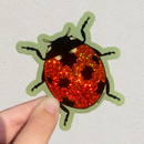Soy Moss Art - Lady Bug Glitter Sticker