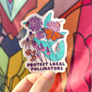 Microbiome Arts - Protect Local Pollinators 3” Sticker 