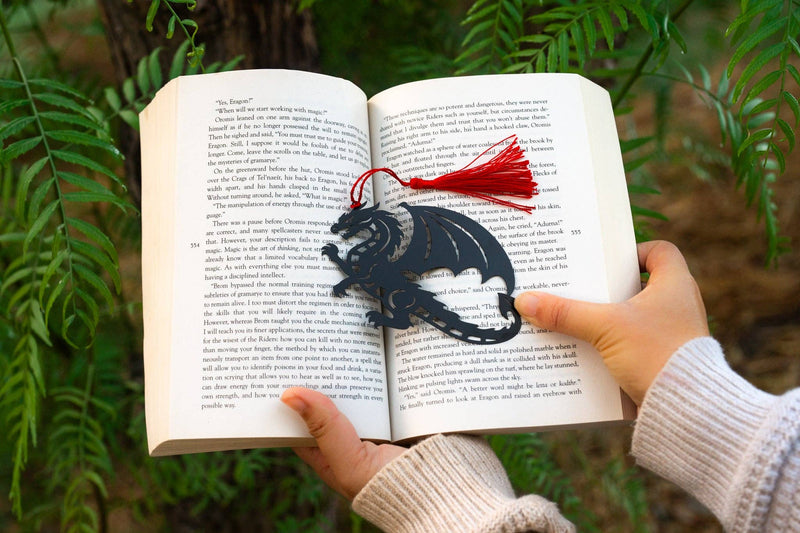 The Bookish Atelier - The Obsidian Dragon Metal Bookmark