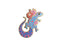The Crowned Rabbit - Blue Spotted Gecko Enamel Pin