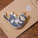 Thousand Skies - Enamel Pin - tuxedo Cat