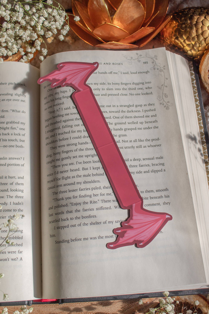 Meaggie Moos - 3D Dragon Wings Bookmark | Soft Touch: Black