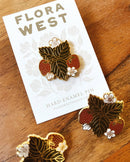 Flora West Design - Strawberry Enamel Pin For Flower, Nature, Garden lovers