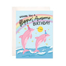 Bloomwolf Studio - Flippin' Awesome Birthday Greeting Card - Birthday Card