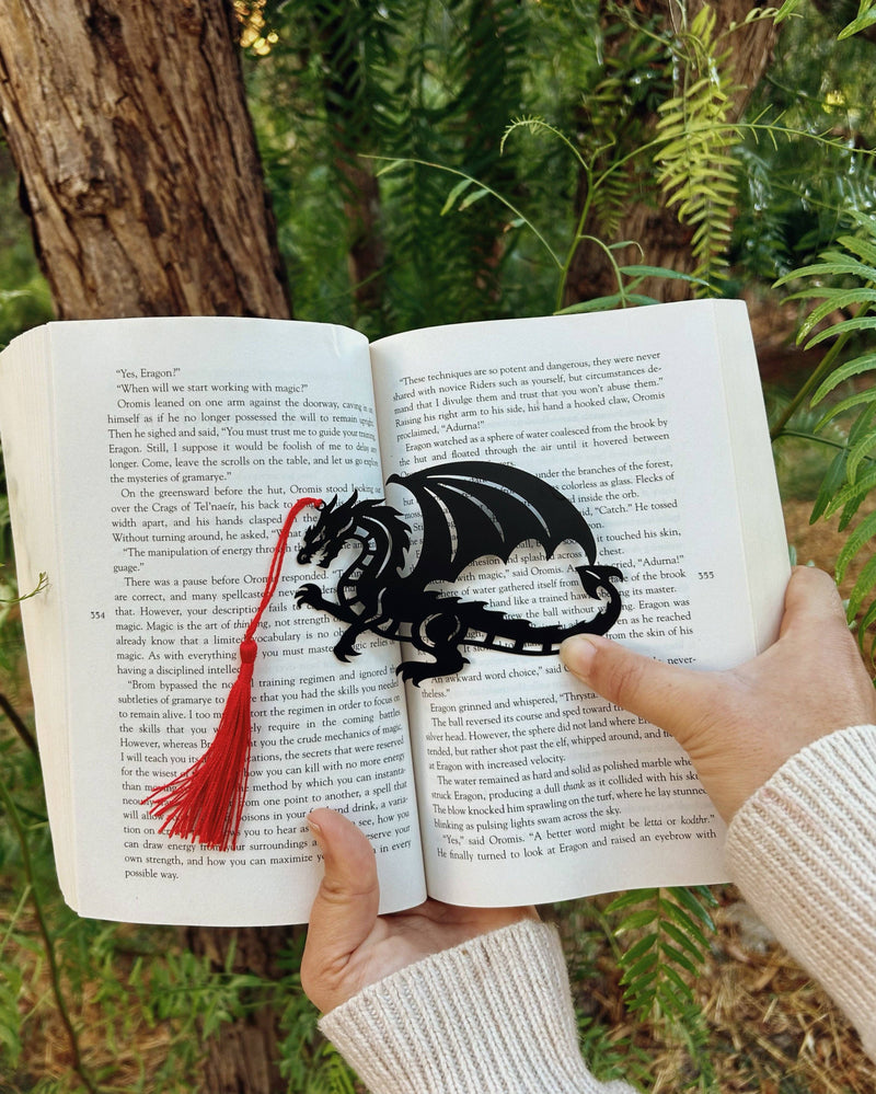 The Bookish Atelier - The Obsidian Dragon Metal Bookmark