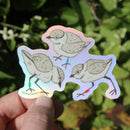 Microbiome Arts - Piping Plover Chicks 3” Sticker