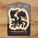 Pine Bones - Winged Star Coyote Durable & Weatherproof Sticker