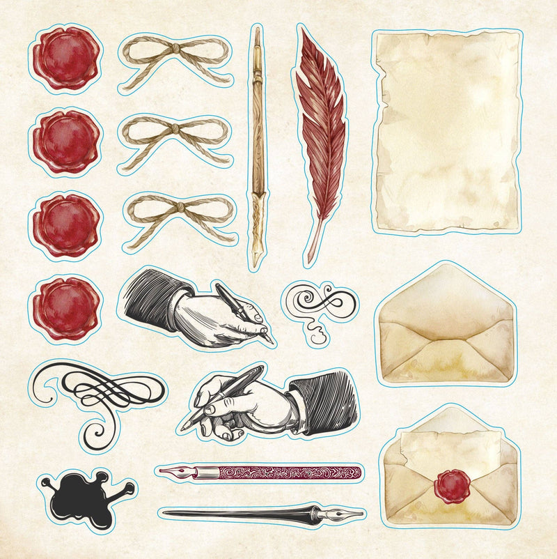 Peter Pauper Press - Bibliophilia Ephemera Sticker Book