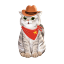 Grey Street Paper - Western Cat Die-Cut Bookmark