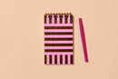 And Here We Are - Riviera Letterpress Pocket-size Spiral Notebook - Made in USA - Modern Stripe -  - Stocking stuffer, Holiday, Gift Guide