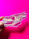 Fox and Brambles - Ivory Pink Dragon Skull Vinyl Sticker