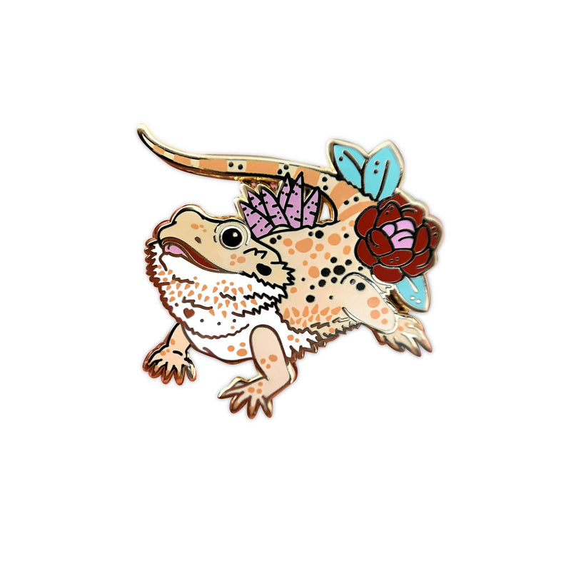 The Crowned Rabbit - Bearded Dragon Enamel Pin