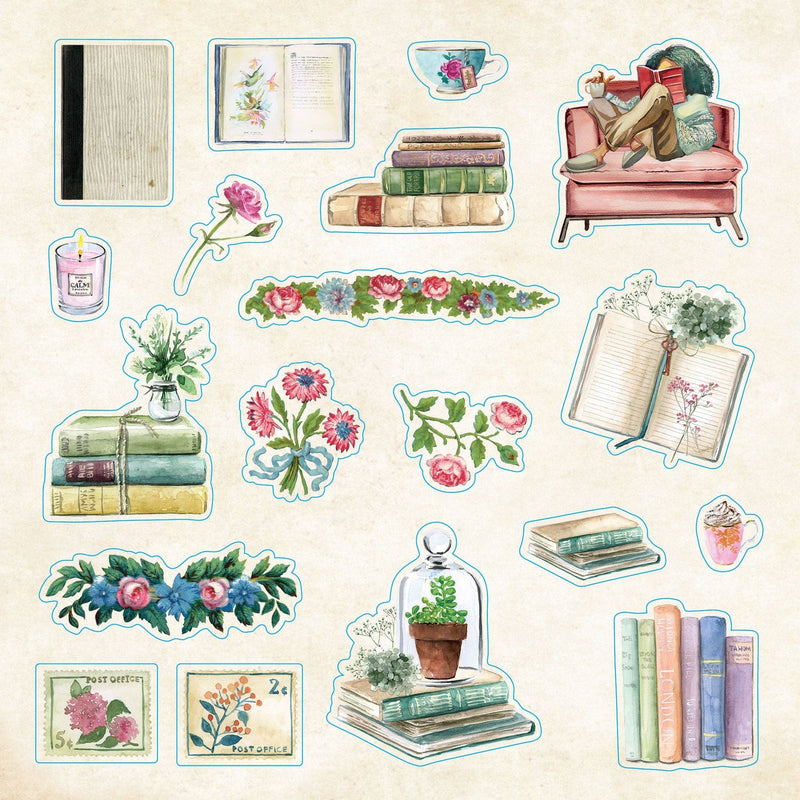 Peter Pauper Press - Bibliophilia Ephemera Sticker Book