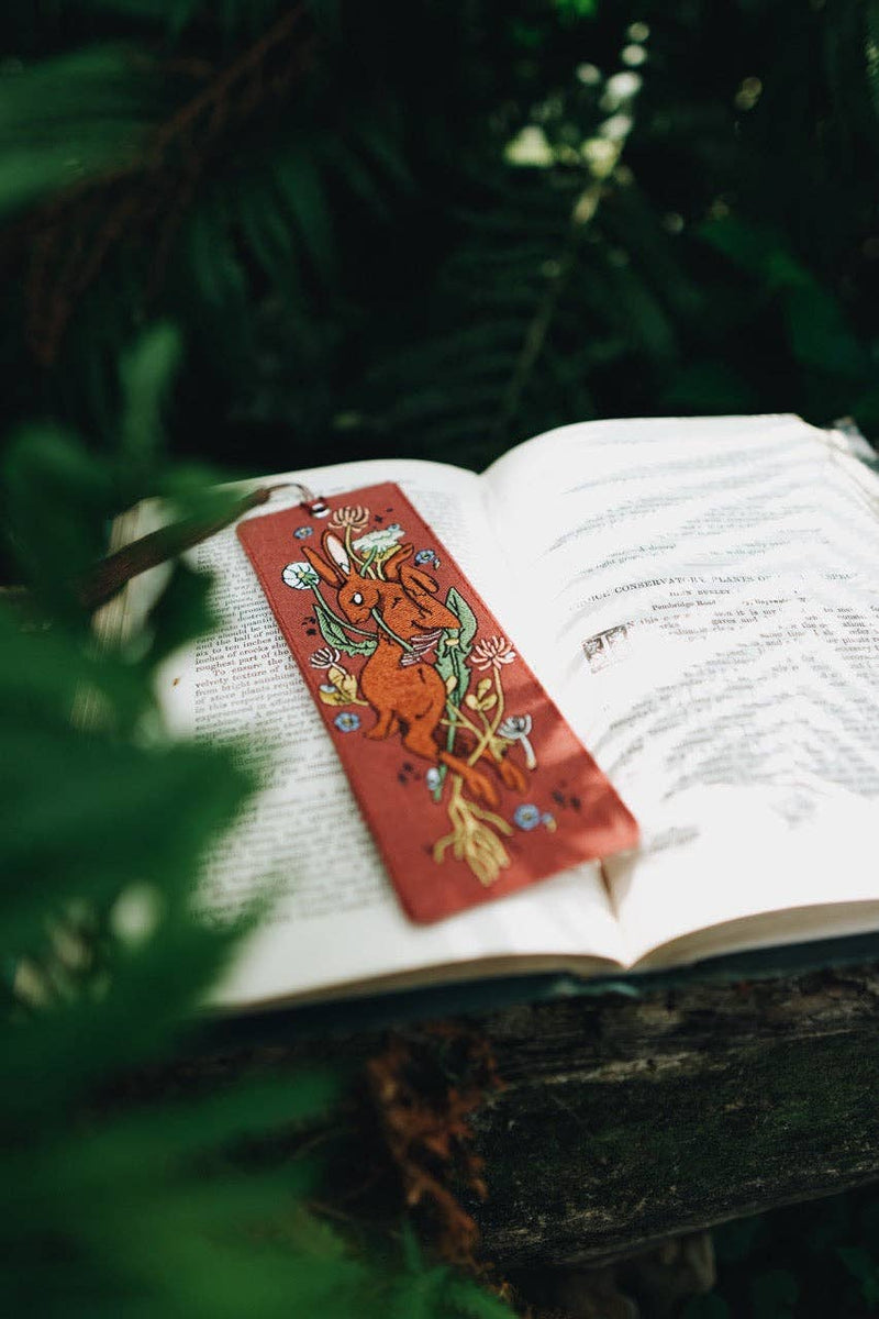 Fablewood Goods - Spring Hare | Embroidered Bookmark