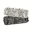 Meaggie Moos - Ivory Swords Bookshelf Die-Cut Bookmark
