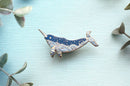 Alum and Ink - Starry Narwhal (Star Wanderer) Pin: Rubber Pin Back
