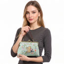 COMECO INC - Pooh and Piglet Kisslock Bag in Linen Blended Material