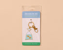 And Here We Are - Goldfish in a Bag Enamel Keychain, Bag Charm - Summer, County Fair - Stocking stuffer, Holiday, Gift Guide