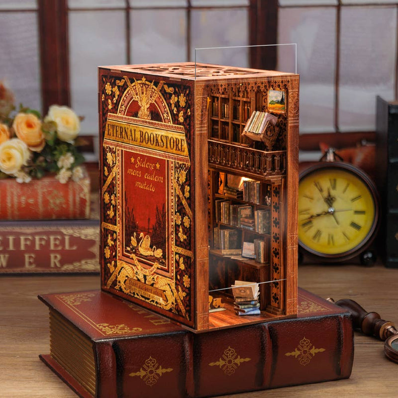 Hands Craft - DIY Book Nook Kit: Eternal Bookstore with Dust Cover