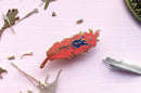 Alum and Ink - Phoenix Feather Pin: Rubber Pin Back
