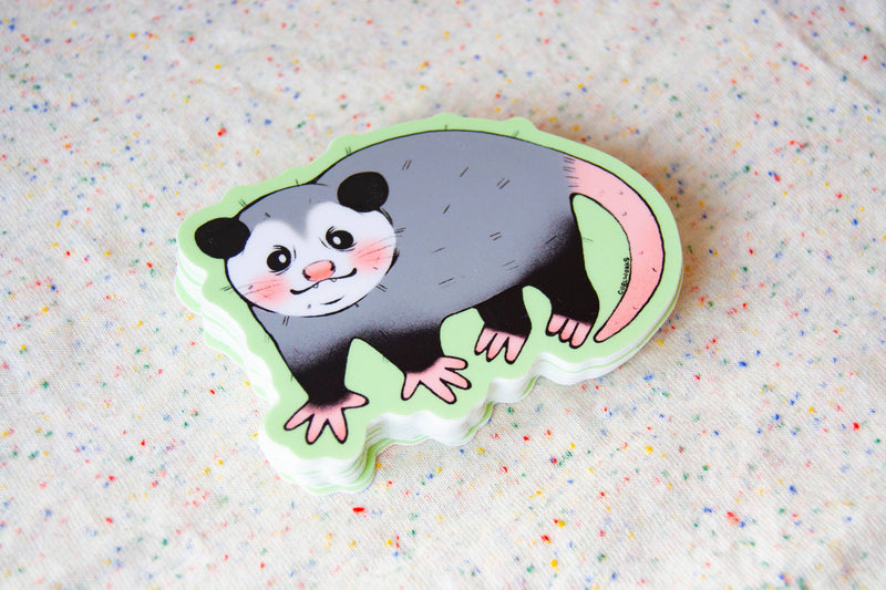 Curlworks - Opossum - 3" Vinyl Sticker