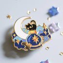 Thousand Skies - Enamel Pin - Deep Sky and a Black Cat
